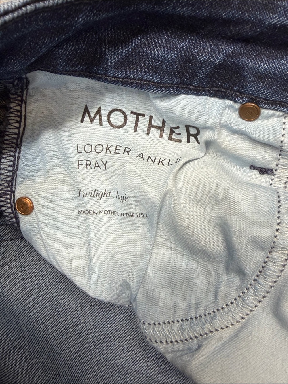 MOTHER The Looker Ankle Fray Jeans in Dark Wash - Picture 8 of 13